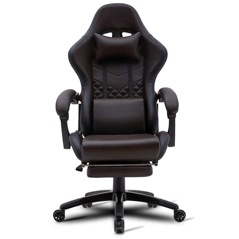 MC-6640B Verstellbarer ergonomischer Gaming-Stuhl mit einziehbarer Fußstütze